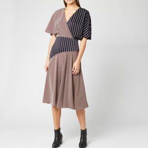 Paul Smith Women's Striped  Wrap Dress Size Large/42